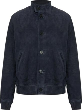 Zadig&Voltaire Suede Jacket Lonni - Heren - Bomber jackets - Blauw - S - Katoen - Jassen