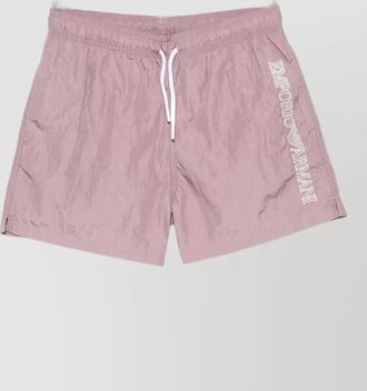 Emporio Armani crinkled texture swimsuit rear welt pocket