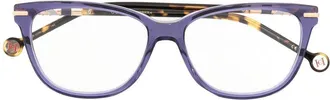Carolina Herrera wayfarer-frame glasses - women - Acetate - 47 - Purple
