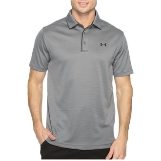 Under Armour Tech Button Up Placket Polo In Graphite