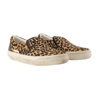 Golden Goose Leopard-Print Calf Hair Sneaker - Beige