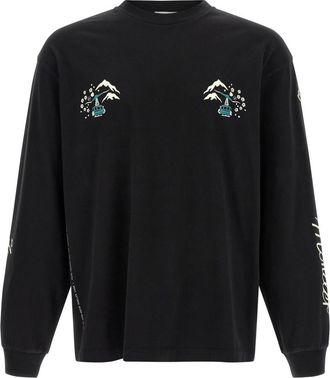 Moncler Black Graphic Crew Neck T-Shirt