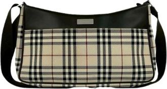 Burberry Borsa a spalla Pre-owned in tela e pelle - - Pre-owned - Donna - Beige - ONE SIZE