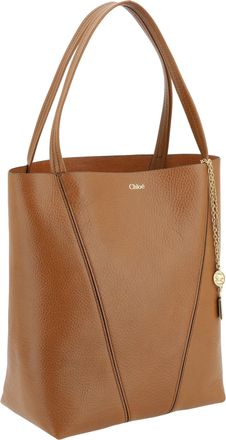 Chlo&eacute; Womens Spin Shoulder Bag Clay Brown Calf Leather Bos Taurus