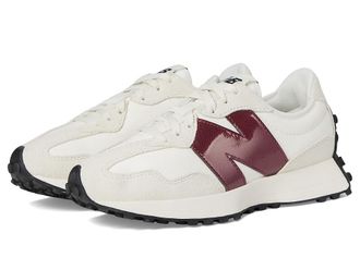 New Balance Classics 327 Womens Shoes Sea Salt/Monarch Burgundy : 6.5 B - Medium, Suede/Synthetic