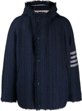 Thom Browne 4-Bar Stripe jacket - men - Polyester/Acrylic/Wool/Cotton/Polyamide/Acetate/Viscose/Goose Down/Goose Feather/Polyester - 00 - Blue