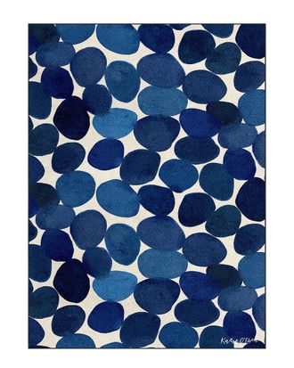 Empire Art Direct Smooth Stones I Washable Circles Art Area Rug