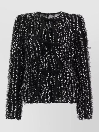 Nina Ricci jacket long sleeves polka dot embroidery bows
