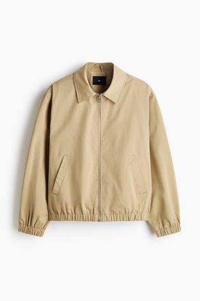 H&M Collared Cotton Jacket in Beige at Nordstrom, Size Xxx-Large