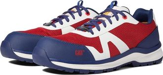 CAT Passage Mens US 9 Red Blue Composite Safety Toe Work Shoes ZPO3146