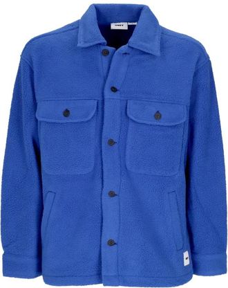 Obey Gewatteerd Shirtjack Surfblauw - Heren - Zomerjassen - Blauw - S - Polyester - Jassen