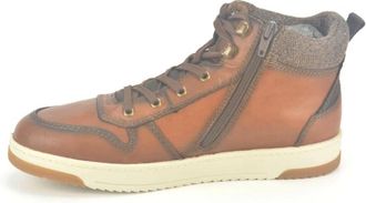 Rieker Sportieve Cognac Bottleneck Sneakers - Heren - Veterlaarzen - Bruin - 44 EU - Leer - Schoenen