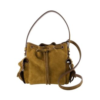 Acne Studios Brown Leather Crossbody Bag with Pockets - female - Acne Studios - Bucket Bags - Brown - ONE SIZE - Bags