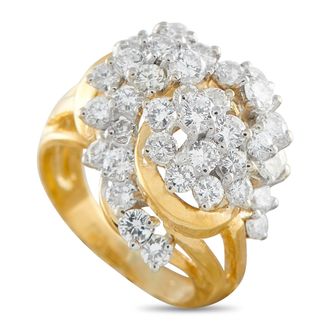 Luxury Bazaar 18K Yellow Gold 3.0ct Diamond Ring MF30-050626