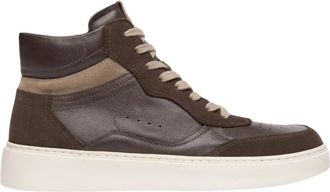 Nero Giardini Sneakers alte in pelle e camoscio - - Shoes - Uomo - Marrone - 41 EU