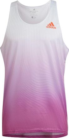 adidas Mens adidas Logo Reflective Logo Round Neck Running Sports Purple Vest HK9512