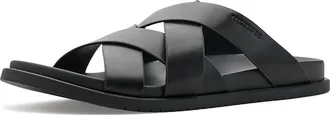 Tommy Hilfiger Bivin Mens Sandals Black 001 : 11 D - Medium, Faux Leather