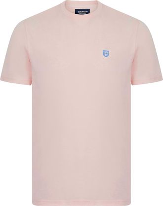 Kensington Eastside Mens Bisley Crew Neck Soft Peached Cotton Jersey T-Shirt Top Barely Pink