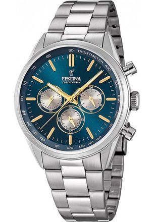 Festina F16820-C Mens Timeless Chronograph Watch - Silver - One Size