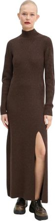 BA&SH Armia Maxi Jurk - Dames - Kleedjes - Bruin - XS - Wol - Kleedjes