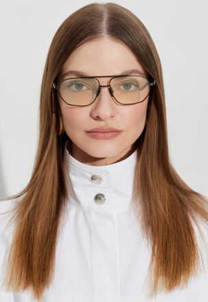 Linda Farrow Arden Sunglasses, Unisex, Black