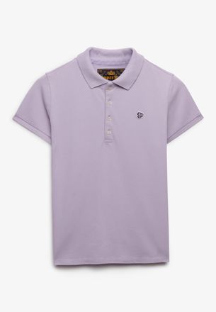 Superdry Poloshirt SUPERDRY HERITAGE SLIM FIT POLO, Damen, Gr. XL, parma violet lila, Single Jersey, Obermaterial: 97% Baumwolle, 3% Elasthan, unifarben, skinn