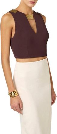 Elisabetta Franchi Dames, Tops, Bruin, Maat: XL Poliester