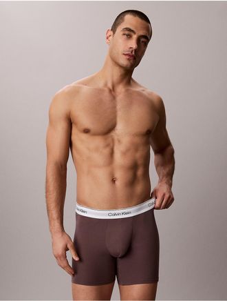 Calvin Klein Mens Icon Cotton Stretch Boxer Brief - Brown - XL