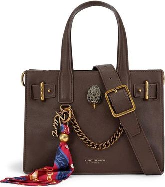 Kurt Geiger Tassen, Dames, Bruin, ONE Size, Leer, Sloane Tote
