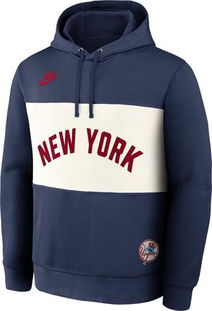 Nike New York Yankees Cooperstown Legacy Nike Mens MLB Pullover Hoodie in Blue | 040E0H6YN27-GWA