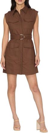 Ciebon Nala Cotton Sleeveless Shirtdress in Brown at Nordstrom, Size X-Small