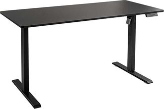 Global Interiors H&ouml;henverstellbarer Schreibtisch Black Desk 140 x 60 cm