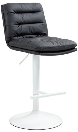 Clp Taburete De Bar Damar En Polipiel Negro Blanco