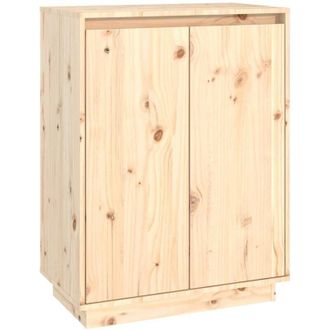 vidaXL Armario Zapatero De Madera Maciza De Pino 60x35x80 Cm Vidaxl