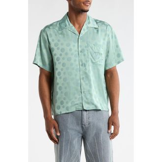 Honor The Gift Tonal Dot Camp Shirt in Green at Nordstrom Rack, Size Xx-Large