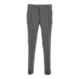 Pantaloni Torino Heren, Broeken, Grijs, Maat: L Wol