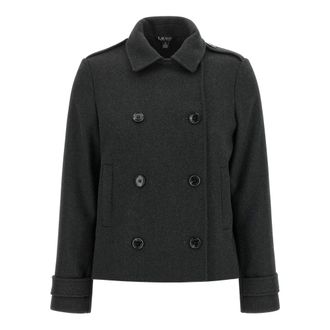 Ralph Lauren Jassen, Dames, Grijs, M, Wol, Korte Dubbele Jas