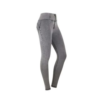 Freddy Leggings FREDDY Leggings WRUP2HC002ORG, Damen, Gr. XXL, EURO, grau (light grau jeans, schwarz seams), Obermaterial: 84% Baumwolle CO. 16% Elasthan EL.