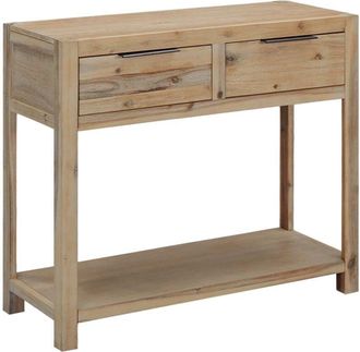 vidaXL Mesa consola de madera maciza de acacia 82x33x73 cm Vidaxl