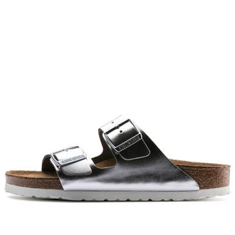 Birkenstock Arizona Soft Footbed Narrow Fit Sandals Metallic Silver 1005961