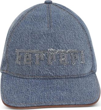 Ferrari Cappello da baseball denim - Blu