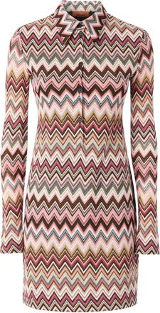 Missoni Abito midi con motivo a zigzag - Rosa