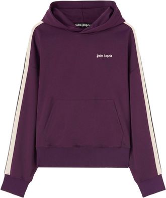 Palm Angels logo-print hoodie - men - Polyester - M - Purple