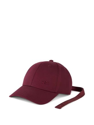 Elisabetta Franchi logo ribbon baseball cap - women - Cotton - S - Red