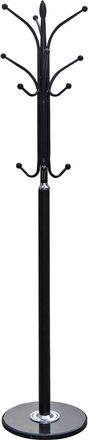 CARRYHOME Kleiderst&auml;nder, Schwarz, Metall, Stein, 37x180x37 cm, standfeste F&uuml;&szlig;e, Garderobe, Garderobenst&auml;nder