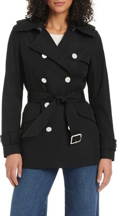 Kate Spade New York belted double breasted trench coat in Black at Nordstrom, Size X-Small
