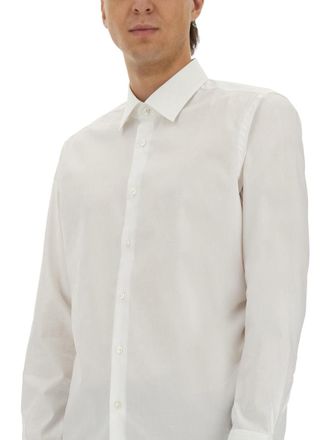 HUGO BOSS Poplin Cotton Shirt - White