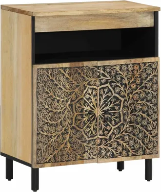 vidaXL Armario Auxiliar Madera Maciza De Mango 60x33x75 Cm Vidaxl
