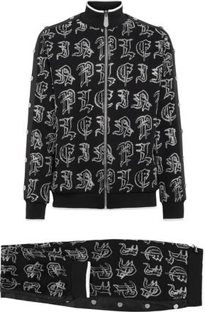 Philipp Plein Gothic Trainingspak - Heren - Jumpsuits - Zwart - 2XL - Katoen - Jumpsuits & Playsuits