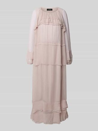 Marc Cain Maxikleid mit Rundhalsausschnitt in Kitt, Gr&ouml;&szlig;e 42